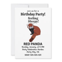 レッドパンダ感じズスリーピーおもしろいレッドパンダ誕生日