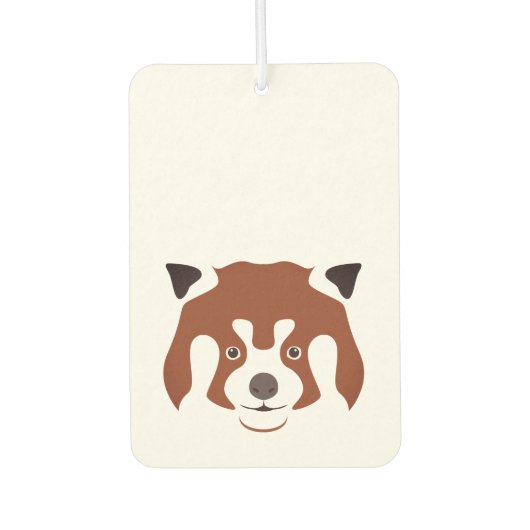 レッドパンダ顔 カーエアーフレッシュナー (正面)