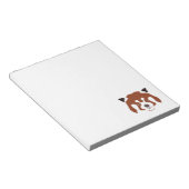 レッドパンダ顔 ノートパッド (アングル)