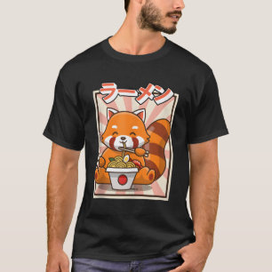 レッドパンダ食べ物かわいいズ日本のRa Tシャツ