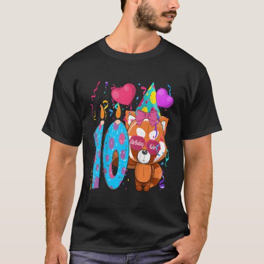レッドパンダ10th私は10だ tシャツ (正面)
