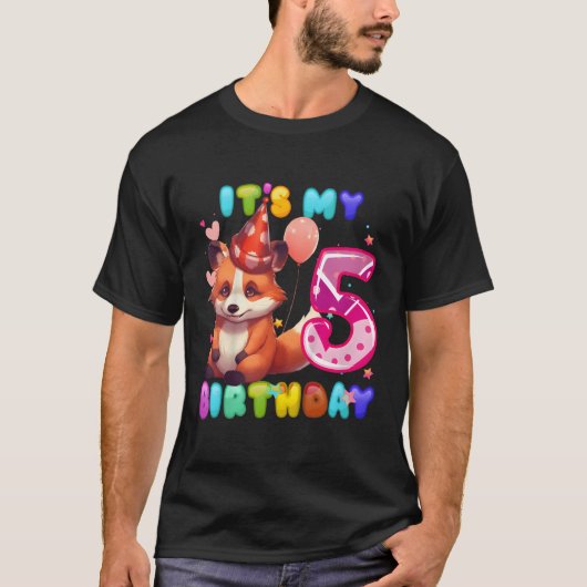 レッドパンダ5位私5歳 Tシャツ (正面)