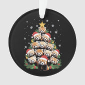 レッドパンダ クリスマスツリー 面白い動物  オーナメント (正面)