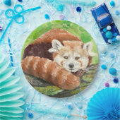 レッドパンダ ペーパープレート (パーティー)