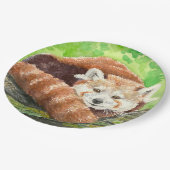 レッドパンダ ペーパープレート (アングル)