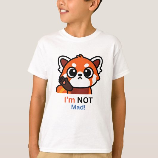レッドパンダ 私は怒ってない! Tシャツ (正面)