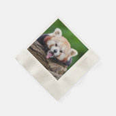 レッドパンダ 縁ありカクテルナプキン (角)