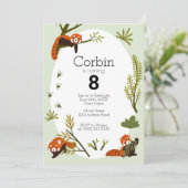 レッドパンドラ(PANDAS)インザフォレストブラック誕生日 招待状 (スタンド正面)