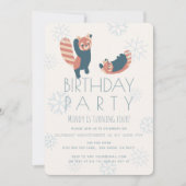 レッドパンドラ(PANDAS)スノーフレーク誕生日パーティーへの招待 招待状 (正面)