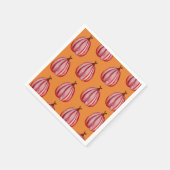 レッドパンプキンアート紙ナプキン スタンダードカクテルナプキン (角)