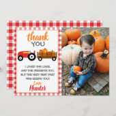 レッドパンプキントラクターサンキューカード サンキューカード (正面/裏面)