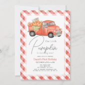 レッドパンプキントラックギンガム1日 招待状 (正面)