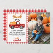 レッドパンプキントラックサンキューカード サンキューカード (正面/裏面)