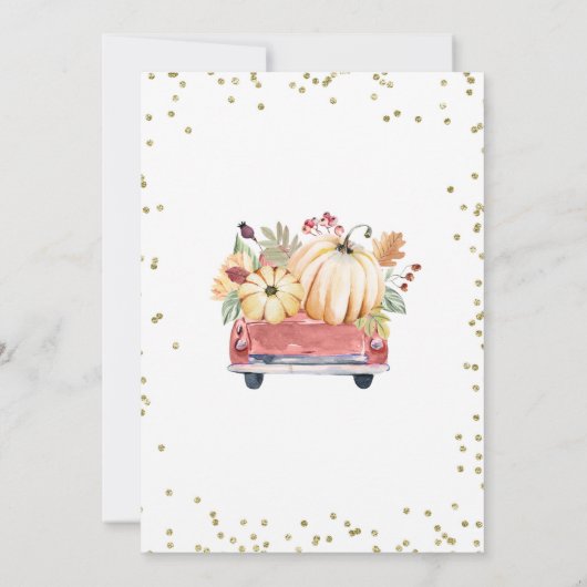 レッドパンプキントラックファーム誕生日招待状 招待状 (裏面)