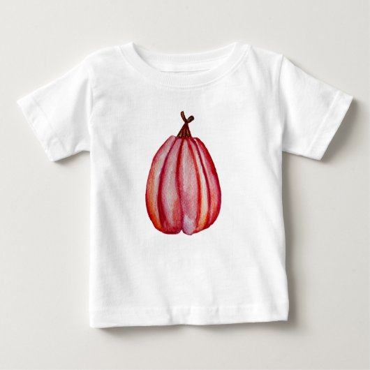 レッドパンプキンベビーTシャツ ベビーTシャツ (正面)