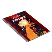 レッドパーソナライズされたエキゾチックBramhaロータスフローラ詩 ノートブック (右側)