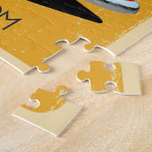 レッドパーソナライズされたクラシックトラック車庫 ジグソーパズル (側面)