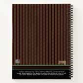 レッドパーソナライズされたサンタクリスマスフェスティバルレシピ ノートブック (裏面)