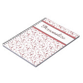 レッドパーソナライズされたミュージックテーマ ノートブック (左側)