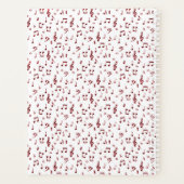 レッドパーソナライズされたミュージックテーマ プランナー手帳 (裏面)