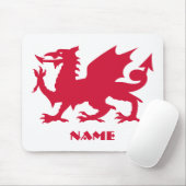 レッドパーソナライズされた・ウェルシュ・ドラゴン マウスパッド (マウス)