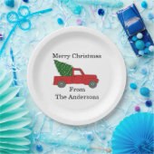 『レッドパーソナライズされた・トラック』  ペーパープレート (パーティー)