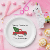 『レッドパーソナライズされた・トラック』  ペーパープレート (パーティー)