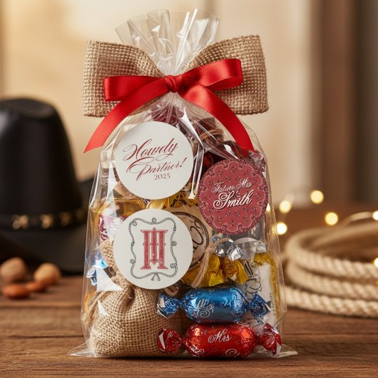 レッドパーソナライズされた・ハウディ・パートナーバチェロレッテ ラベル