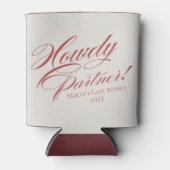 レッドパーソナライズされた・ハウディ・パートナーバチェロレッテ 缶クーラー (正面)