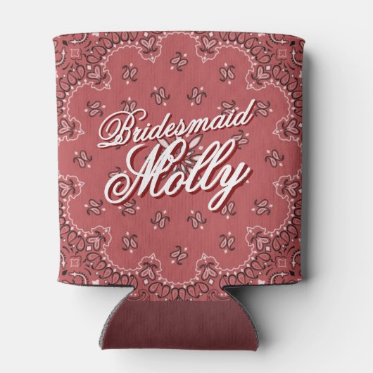 レッドパーソナライズされた・ハウディ・パートナーバチェロレッテ 缶クーラー (裏面)