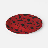 レッドパーソナライズされた・ロデオ・ブル・ライディング・パターン ペーパープレート (アングル)