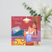 レッドパープルスウィート16バースデーパーティー 招待状 (スタンド正面)