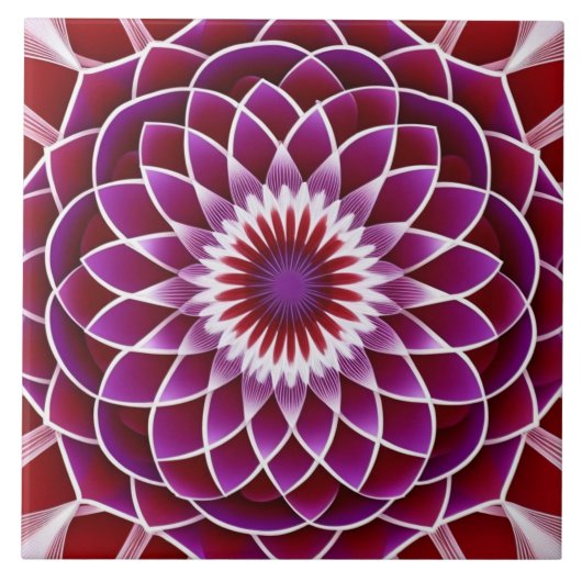 レッドパープルダリア タイル (正面)