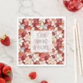 レッドパールピーチフラワー スタンダードランチョンナプキン (インサイチュ)