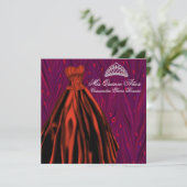 レッドパールレッドドレスパープルレッドキンセアニェラ 招待状 (スタンド正面)