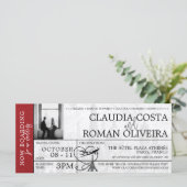 レッドパ結婚リズボーディングパス招待状 (スタンド正面)