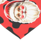 レッドヒョウ印刷レトロサンタクロース ショートテーブルランナー (コーナー)