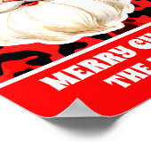 レッドヒョウ印刷レトロサンタクロース ポスター (角)