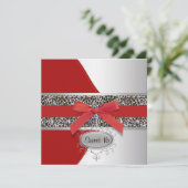 レッドヒョウ甘い16誕生日パーティー 招待状 (スタンド正面)