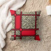 レッドヒョウ装飾用クッション クッション (ブランケット)