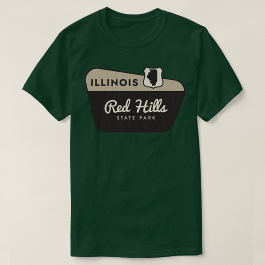 レッドヒルズ州パークイリノイ歓迎サイン Tシャツ (デザイン正面)