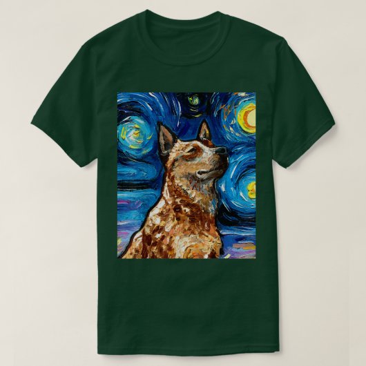 レッドヒーラースターリーナイトオーストラリア牛の犬港 Tシャツ (デザイン正面)