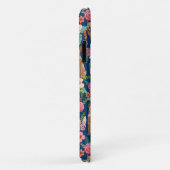 レッドヒーラー犬ヴィンテージ花模様海軍 Case-Mate iPhoneケース (裏面/右)