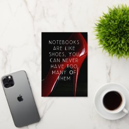レッドヒールのノートブックは靴のようなものだ 箔グリーティングカード