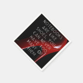 レッドヒール ノートブックは、靴のような紙のナプキンだ。 スタンダードカクテルナプキン (角)