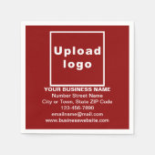 レッドビジネスブランドオンペーパーナプキン スタンダードカクテルナプキン (正面)