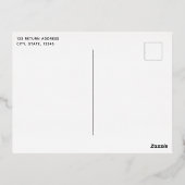 レッドビジネスモダンゴールドフォイルホリデーポストカード 箔シーズンポストカード (裏面)