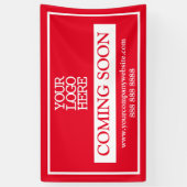 レッドビジネス来ロゴのバナー 横断幕 (縦)