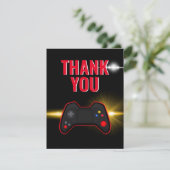 レッドビデオゲームパーティーサンキューカード サンキューカード (スタンド正面)