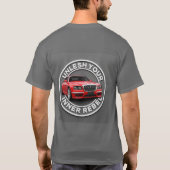 レッドビンテージカー Tシャツ (裏面)